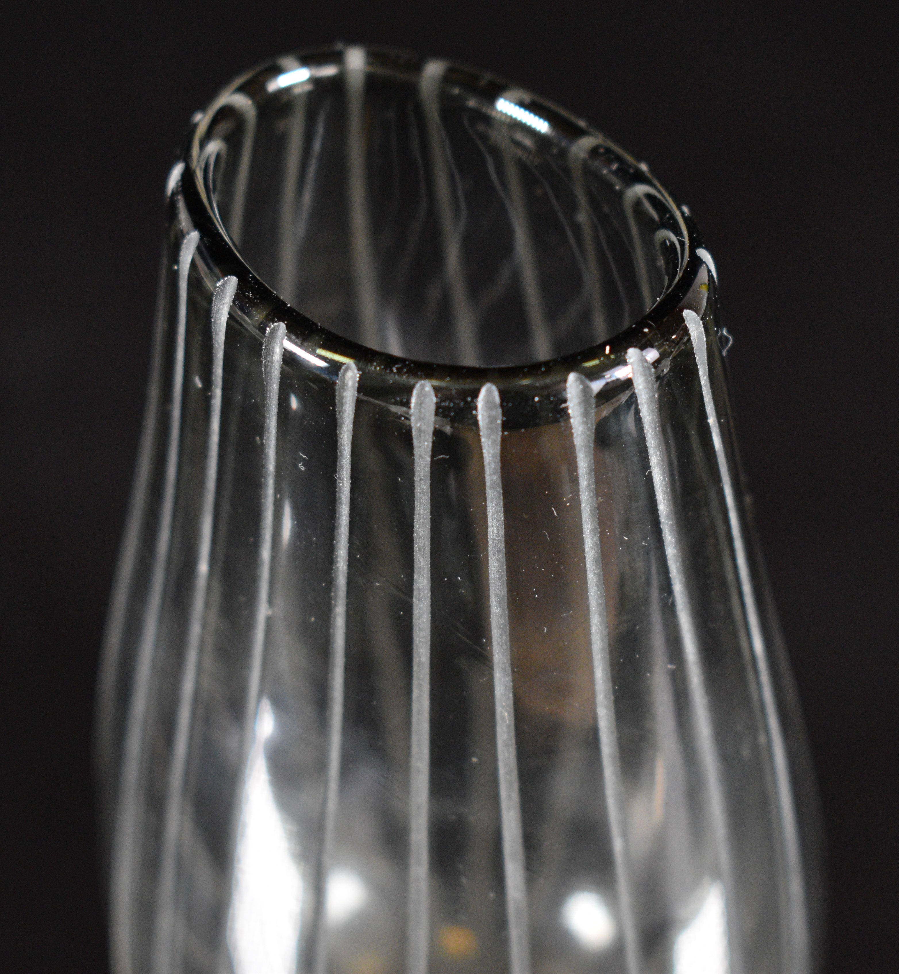 Tapio Wirkkala for Iittala Kantarelli series smoked cut glass vase, with TW signature, 13cm tall - Image 8 of 10