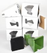 Six air rifle or pistol target pellet catchers, all unused some, in original boxes.