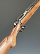 CZ 452-2E ZKM .17 bolt-action rifle with chequered semi-pistol grip and forend, sling mounts,