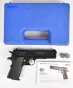 Umarex Colt Government 1911 A1 .177 CO2 air pistol with chequered composite grips and two 8-shot