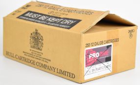 Two hundred and fifty 12 bore Gamebore Black Gold, Hull Pro One and Hull Comp X shot shotgun