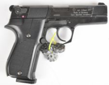 Walther CP88 .177 CO2 air pistol with textured composite grips and three 8 shot magazines, serial