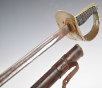 British 1897 pattern Infantry officer's sword with GVR cypher to guard, 82cm decorated picquet