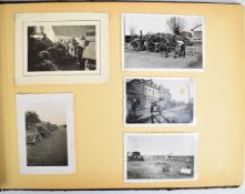 German WW2 Nazi Third Reich photo album containing twenty nine photographs including horse drawn