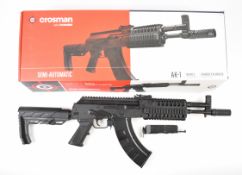 Crosman AK-1 .177  CO2 air rifle with chequered pistol grip, composite folding stock, adjustable