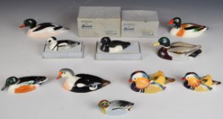 Ten Sir Peter Scott for Beswick duck figures, some boxed