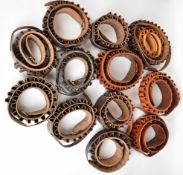 Thirteen leather and similar shotgun cartridge belts suitable for 20 and 12 bore, most in original