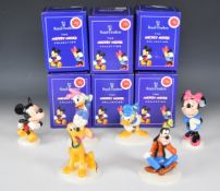 Royal Doulton six Walt Disney figures celebrating the 70 year anniversary of Mickey Mouse comprising
