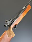 Haenel Model 312 .177 lever-action target air rifle with textured grip, raised cheek piece, sling