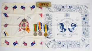 British Army WW1 medal pair comprising War Medal and Victory Medal named to 175174 Pte W.T