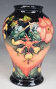 Moorcroft pedestal vase decorated in the Oberon pattern, H16cm