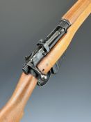 Short Magazine Lee Enfield (SMLE) No 4 Mk 2 .303 bolt-action rifle with storage compartment to the