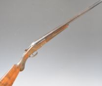 Manton & Co of London & Calcutta 12 bore single barrelled shotgun with named and engraved sidelock