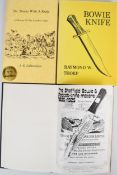 Three knife related books including The Sheffield Bowie and Pocket Knife Makers 1825 - 1925 by
