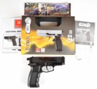 Ekol ES 55 .177 CO2 air pistol with chequered composite grips and fixed sights, serial number 90-