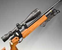 Air Arms S200 .22 PCP FAC air rifle with 10-shot magazine, sound moderator, bi-pod, adjustable