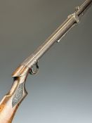 BSA Lincoln Jeffries style .22 under-lever air rifle with named and chequered semi-pistol grip and