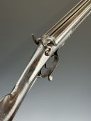 James Beattie & Son 12 bore side by side hammer action shotgun with named and engraved locks,