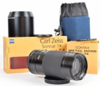Carl Zeiss Sonnar 4/210 T* camera lens, to suit Contax 645, serial number 8784819, with Hoya filter,
