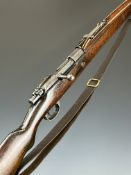 Deactivated DWM Mauser Model 1904 7mm bolt-action rifle with breech stamped 'IC' under crown crest