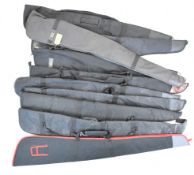Ten black shotgun or rifle slips.