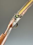 Pinkney & Son of London flintlock blunderbuss with sprung bayonet, named and engraved lock, engraved