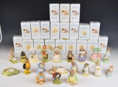 Twenty Royal Albert Beatrix Potter figures including Gentleman Mouse Made a Bow, Johnny Town Mouse