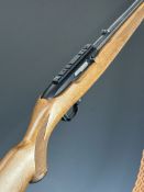 Ruger Model 10/22 .22 semi-automatic rifle with chequered semi-pistol grip, braided leather sling,