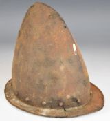 Cabasset 17thC style helmet with repairs, a taller example, height 26cm