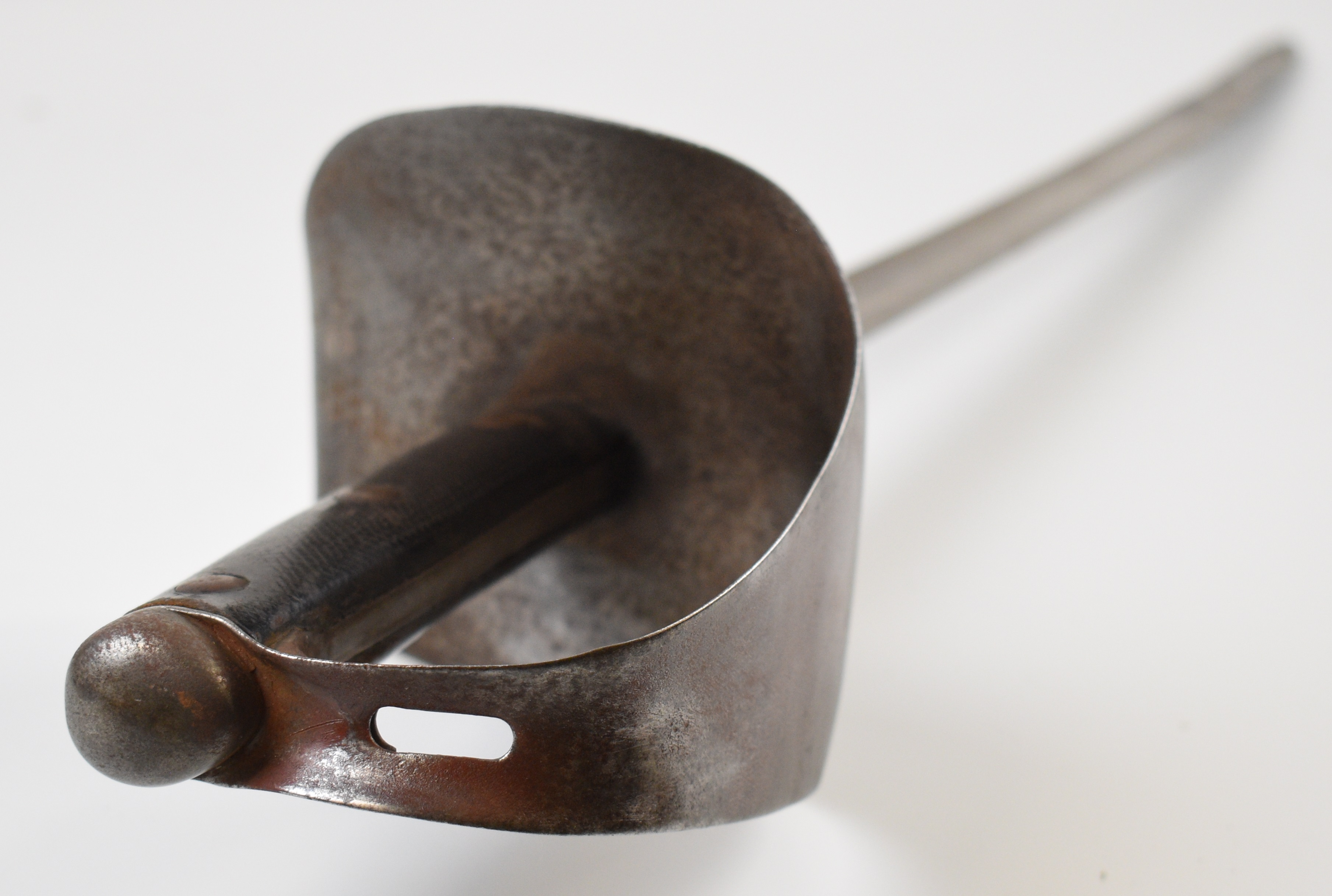 British 1889 pattern Cavalry Trooper's sword with solid bowl guard, leather grips, some clear stamps - Image 36 of 36