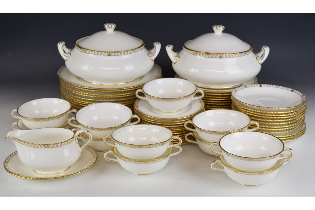 Royal Crown Derby twelve place dinner service including two twin handled casserole dishes (only 2 - Image 1 of 6