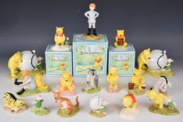 Seventeen Royal Doulton Walt Disney Winnie the Pooh figures and money boxes