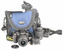 Nikon D40 digital SLR camera, with DX AF-S Nikkor 18-55mm 1:3.5-5.6G and DX AF-S Nikkor 55-200mm 1: