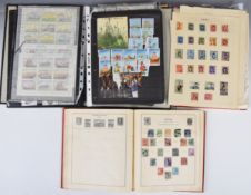 World stamp collection in three volumes including The Strand, ranges include early Japan, Denmark,