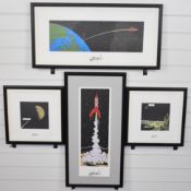 Four Herge (Georges Remi) centenary 'One Life One Work' 07-007 limited edition lithograph prints