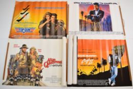 Eighteen 1980s British quad film posters to include Top Gun, The Golden Child, Beverley Hills Cop