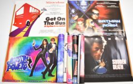 Thirty 1990s British quad film posters to include Batman & Robin, Austin Powers, Get on the Bus,