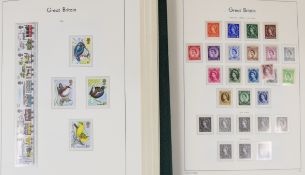 GB mint stamp collection in two Lighthouse hingeless albums 1952 - 1955