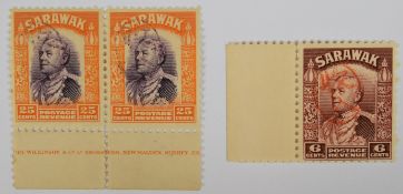 Japanese Occupation of Sarawak with unusual Japanese seals overprints