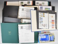 A mostly mint Saudi Arabia stamp collection in a folder and stockbook, includes a few Bahrain