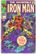 Marvel Comics The Invincible Iron Man #1, 1968, first solo story with origin retold.