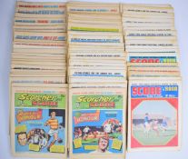 Seventy Score and Scorcher British weekly football comics, all 1970-72, IPC Magazines Ltd.