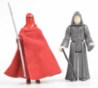 Two vintage Star Wars action figures by Kenner comprising The Emperor and Emperor's Royal Guard,