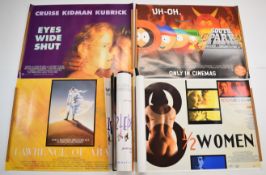Twenty-five mostly 1990s British quad film posters to include South Park The Movie, Eyes Wide