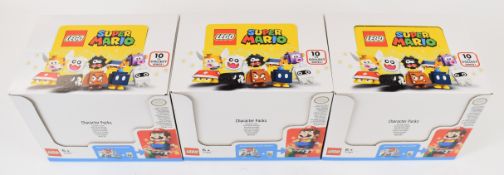 Three Lego Super Mario series 1 character pack boxes, each containing 20 sealed bags, 71361, 2020