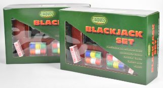 Two Jaques blackjack sets, both unused in original boxes.