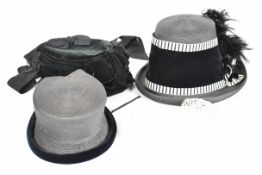 Three Victorian straw hats / bonnets, some with Paris labels, would suit re-enactment, drama groups,