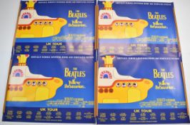 Four Beatles Yellow Submarine (1968) British quad film poster, 1990s re-release, 76 x 101cm,