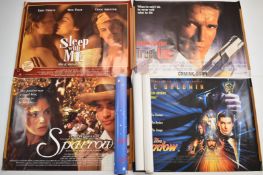 Thirty 1990s British quad film posters to include True Lies, Reality Bites, The Shadow, Miracle on