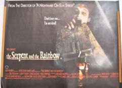 The Serpent and the Rainbow (1988) British quad film poster, starring Bill Pullman and directed by